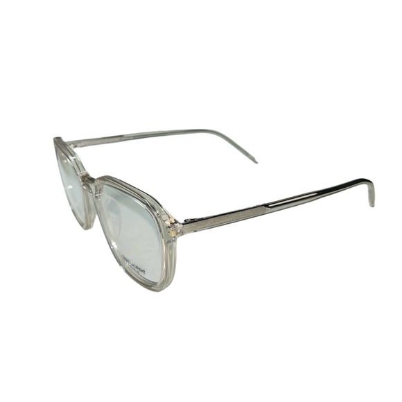 NEW Saint Laurent 53mm Transparent Round Optical Eyeglasses Beige - Picture 5 of 12